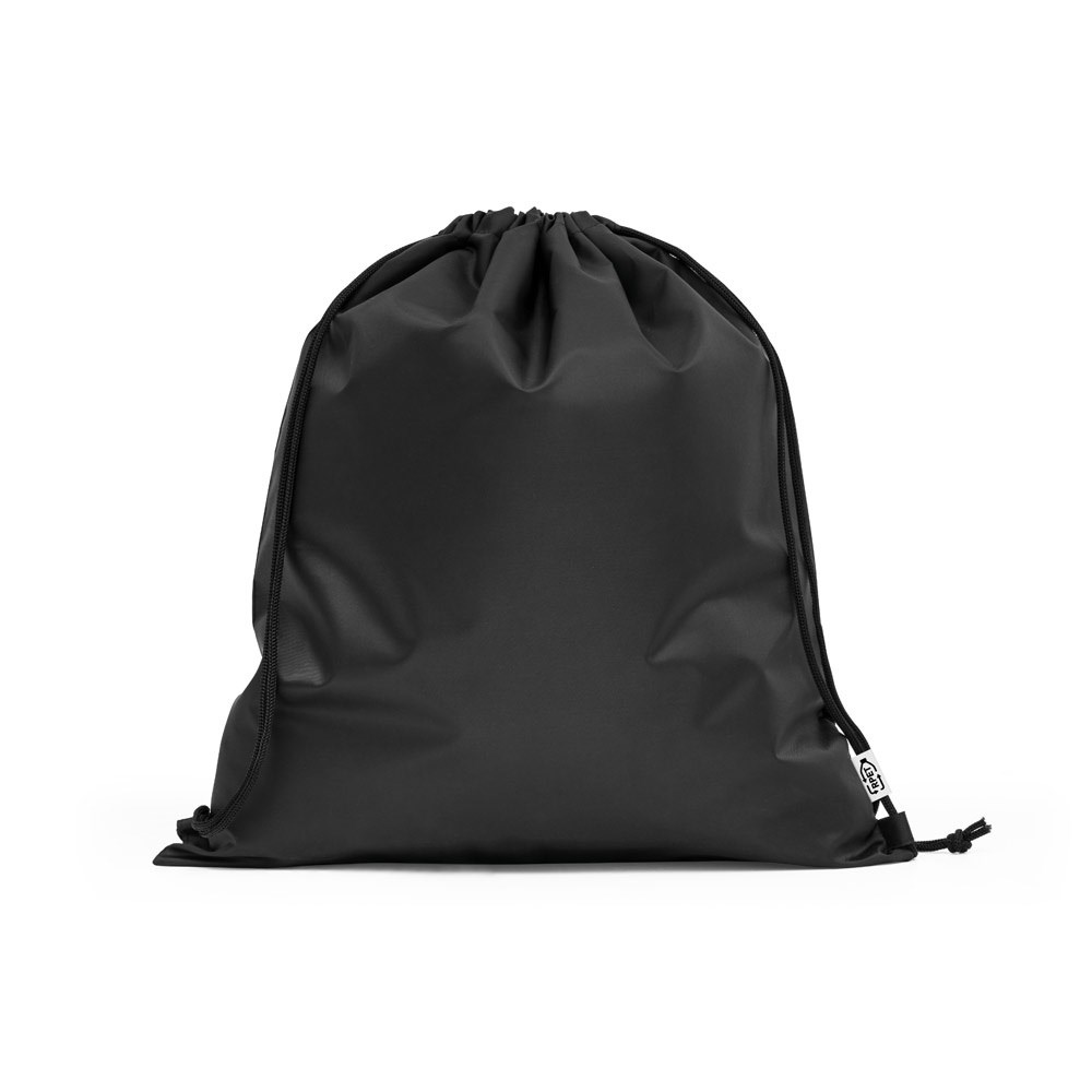 PEMBA. Turnbeutel aus 190T Polyester aus recyceltem (100% rPET) - Schwarz