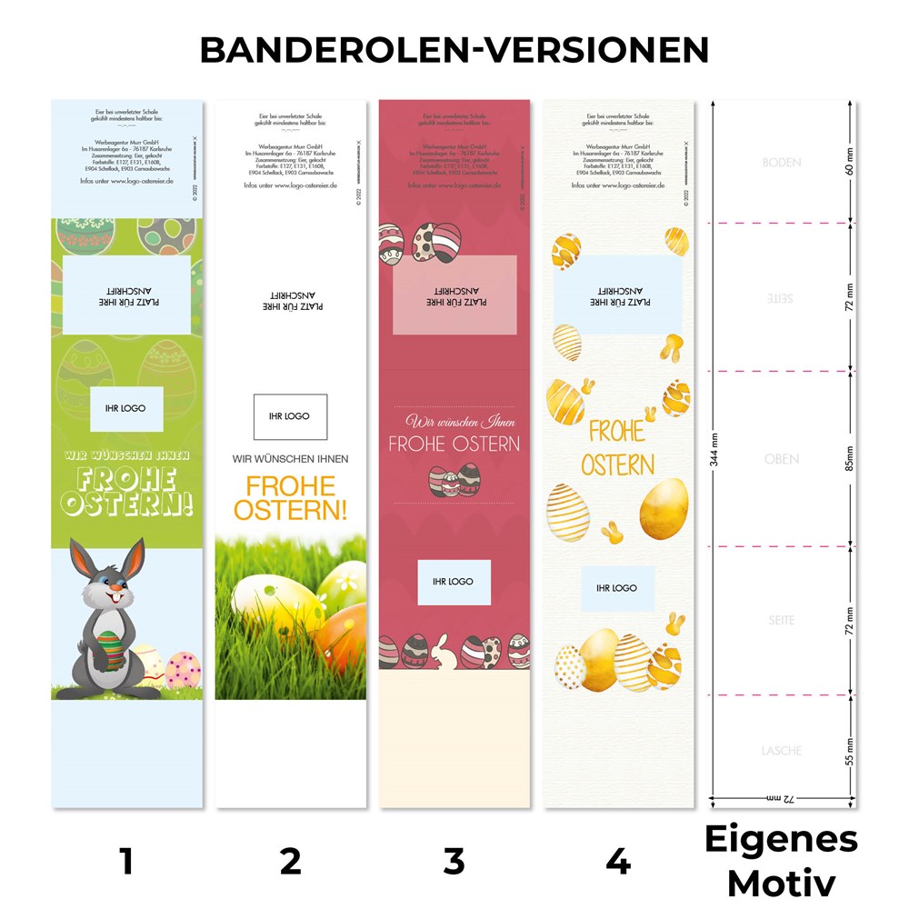 4er Karton mit Eiern aus Freilandhaltung-2er Farbkombinationen