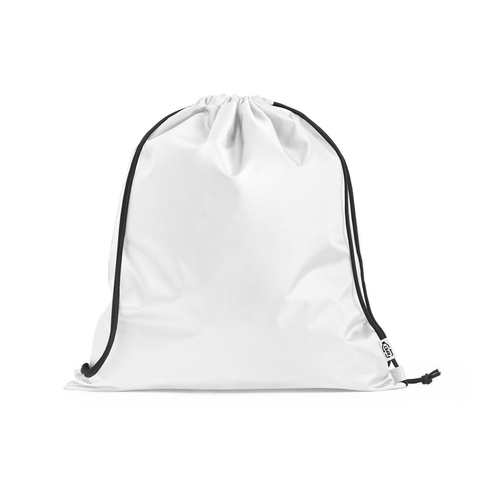 PEMBA. Turnbeutel aus 190T Polyester aus recyceltem (100% rPET) - Weiß