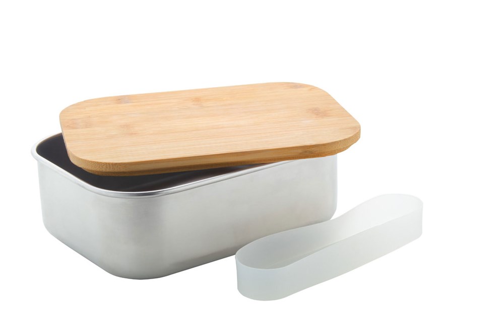 Edelstahl-Lunchbox mit Silikonband