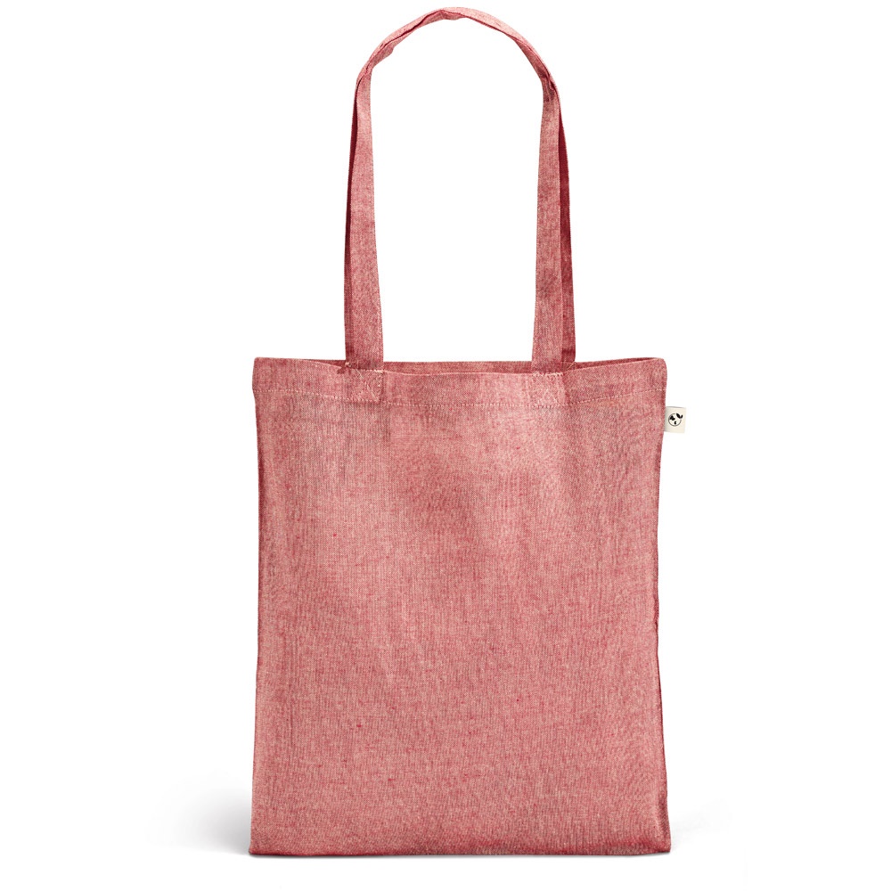 RYNEK. Tragetasche aus recycelter Baumwolle (70%), polyester (30% rPET) (140 g/m²) - Rot