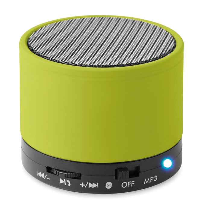 ROUND BASS - Wireless Lautsprecher, rund - Limette